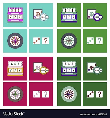 Set of casino gamble icons on backgrounds vector image