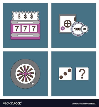 Set of casino gamble icons on backgrounds vector image