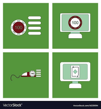 Set of casino gamble icons on backgrounds vector image