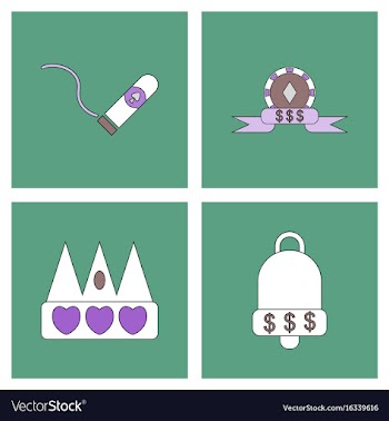 Set of casino gamble icons on backgrounds vector image
