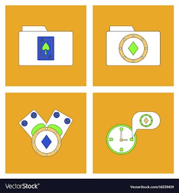 Set of casino gamble icons on backgrounds vector image