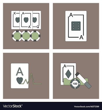 Set of casino gamble icons on backgrounds vector image