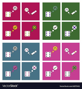 Set of casino gamble icons on backgrounds vector image