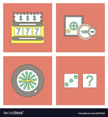 Set of casino gamble icons on backgrounds vector image