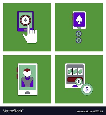 Set of casino gamble icons on backgrounds vector image