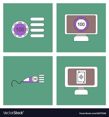 Set of casino gamble icons on backgrounds vector image