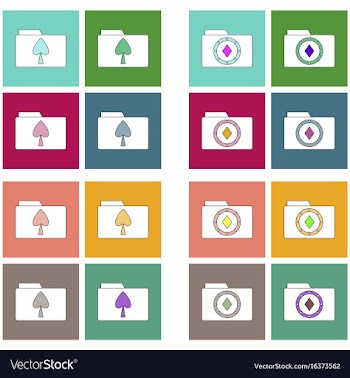 Set of casino gamble icons on backgrounds vector image