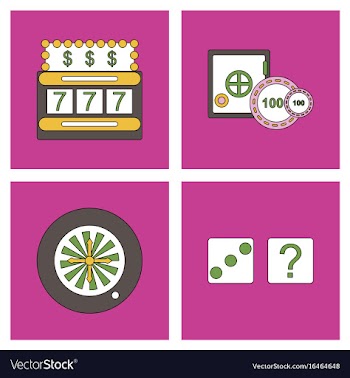 Set of casino gamble icons on backgrounds vector image