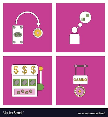 Set of casino gamble icons on backgrounds vector image