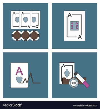 Set of casino gamble icons on backgrounds vector image