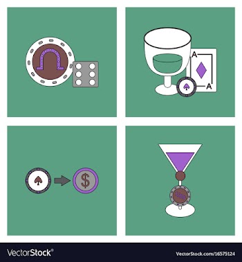 Set of casino gamble icons on backgrounds vector image