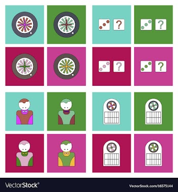 Set of casino gamble icons on backgrounds vector image