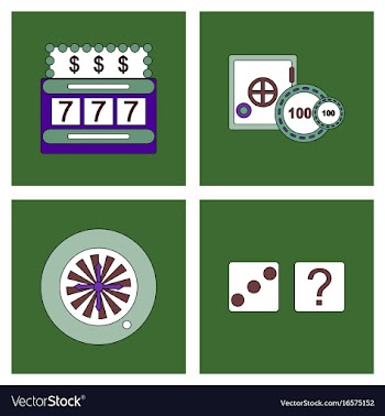 Set of casino gamble icons on backgrounds vector image