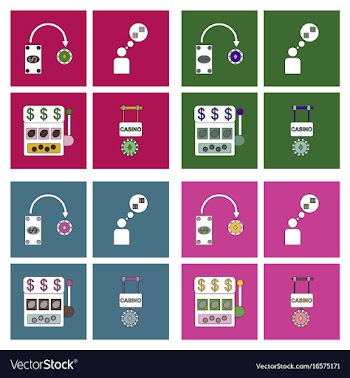 Set of casino gamble icons on backgrounds vector image
