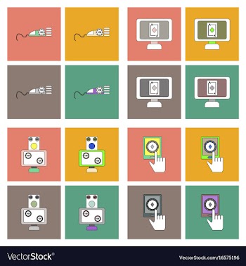Set of casino gamble icons on backgrounds vector image