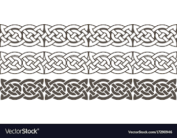 Set of Celtic Knot Braided Frames Borders Ornaments Vector Images (68)