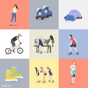 Set of character illustration of a guy on a b.. | Free stock vector - 384929