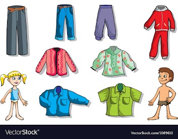 Set of children clothes vector image