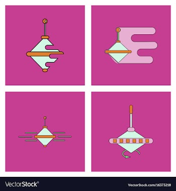 Set of children toys in different sets in flet on vector image