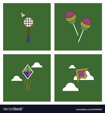 Set of children toys in different sets in flet on vector image