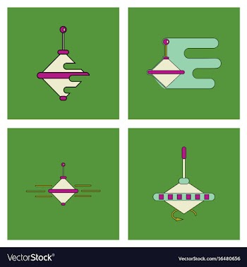 Set of children toys in different sets in flet on vector image