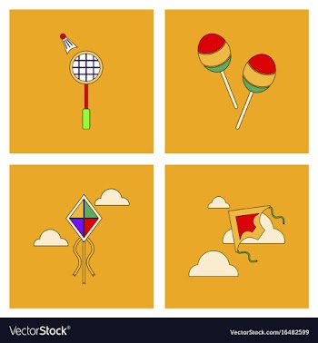 Set of children toys in different sets in flet on vector image