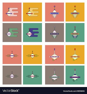 Set of children toys in different sets in flet on vector image