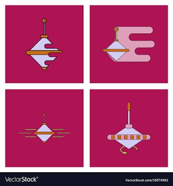 Set of children toys in different sets in flet on vector image