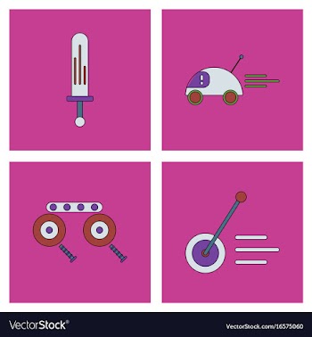 Set of children toys in different sets in flet on vector image