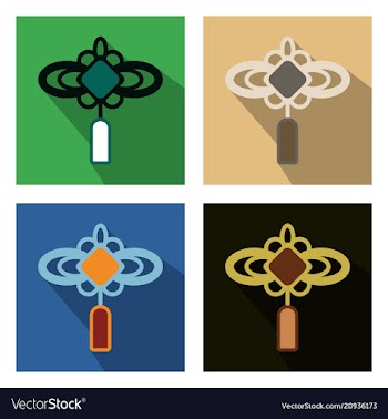 Set of chinese knot symbol of good luck design vector image