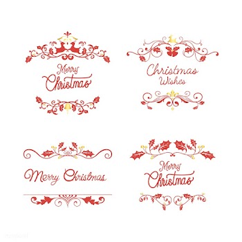 Set of Christmas badge design vectors | Free stock vector - 494343