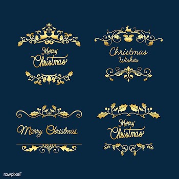 Set of Christmas badge design vectors | Free stock vector - 494415