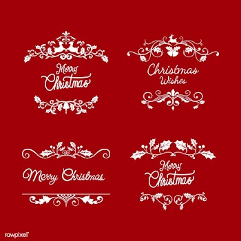 Set of Christmas badge design vectors | Free stock vector - 494454