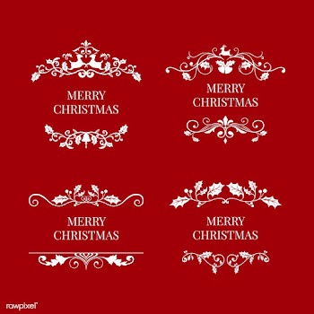 Set of Christmas badge design vectors | Free stock vector - 494464