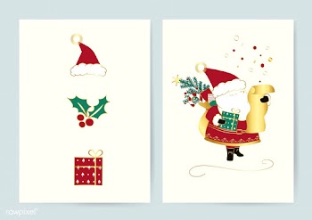 Set of Christmas cards vector | Free stock vector - 503499
