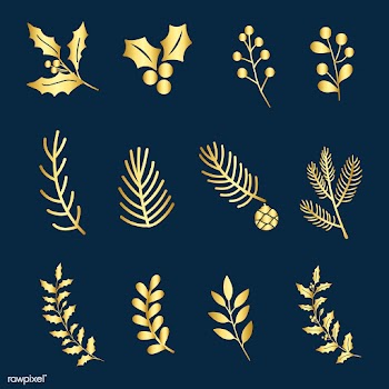 Set of Christmas design elements vector | Free stock vector - 494267