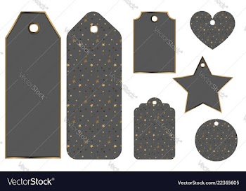 Set of christmas gift tags vector image