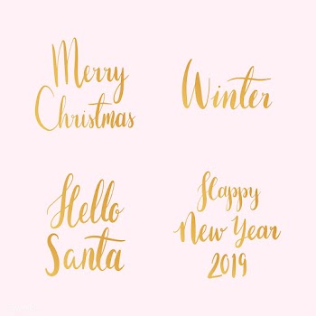 Set of Christmas holiday typography vectors | Free stock vector - 517654