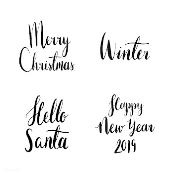 Set of Christmas holiday typography vectors | Free stock vector - 517667