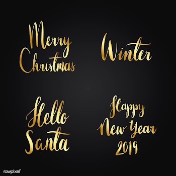 Set of Christmas holiday typography vectors | Free stock vector - 517693
