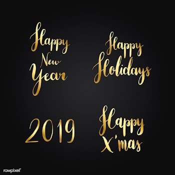 Set of Christmas holiday typography vectors | Free stock vector - 517784