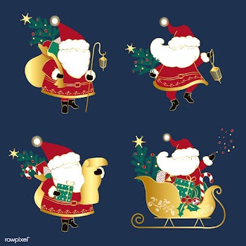 Set of Christmas illustrations vector | Free stock vector - 503519