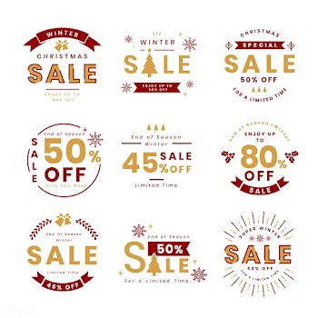 Set of Christmas promotion vectors | Free stock vector - 493747