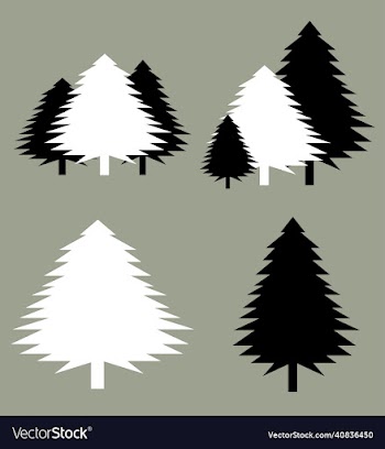 set of christmas tree