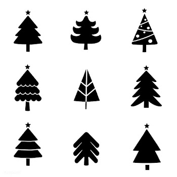 Set of Christmas tree design elements vector | Free stock vector - 494203