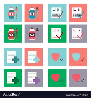 Set of clinical icons medical equipment on the vector image