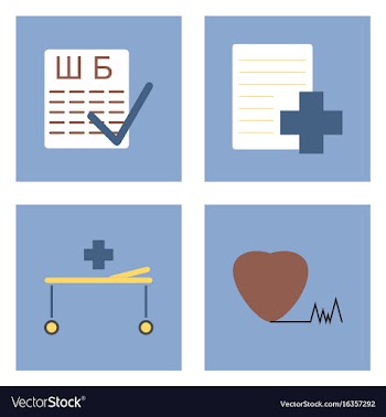 Set of clinical icons medical equipment on the vector image