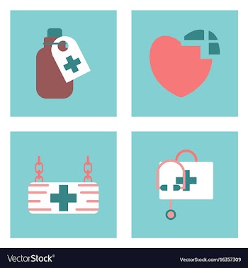 Set of clinical icons medical equipment on the vector image