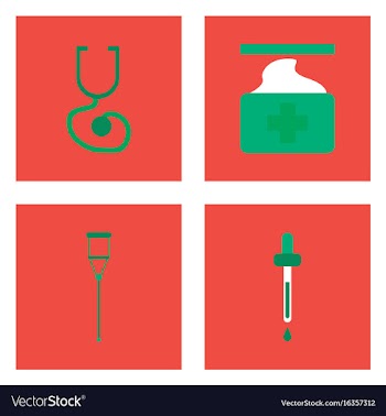 Set of clinical icons medical equipment on the vector image
