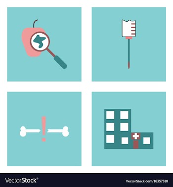 Set of clinical icons medical equipment on the vector image